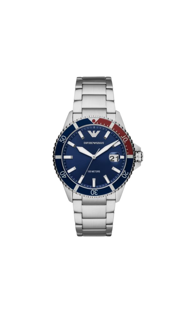 Bild von EMPORIO ARMANI M THREE-HAND DATE STAINLESS STEEL WT 42MM 2024