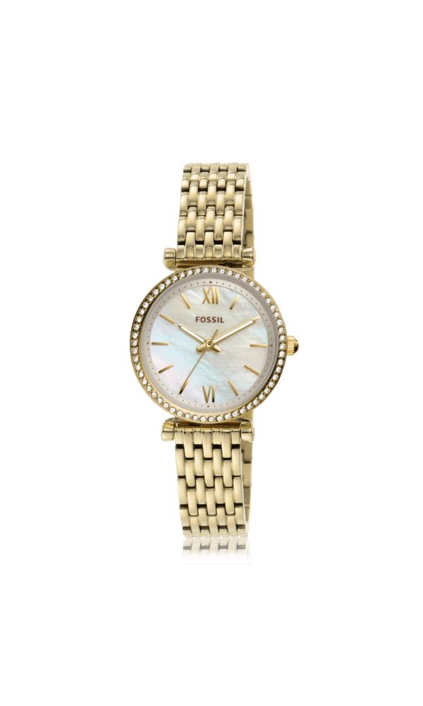 Bild von FOSSIL W CARLIE MINI THREE-HAND GOLD-TONE STAINLESS STEEL WT 28MM 2023