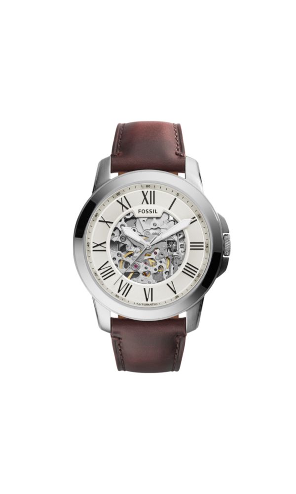 Bild von FOSSIL M GRANT LEATHER SILVER/STEEL WT 44MM 2023