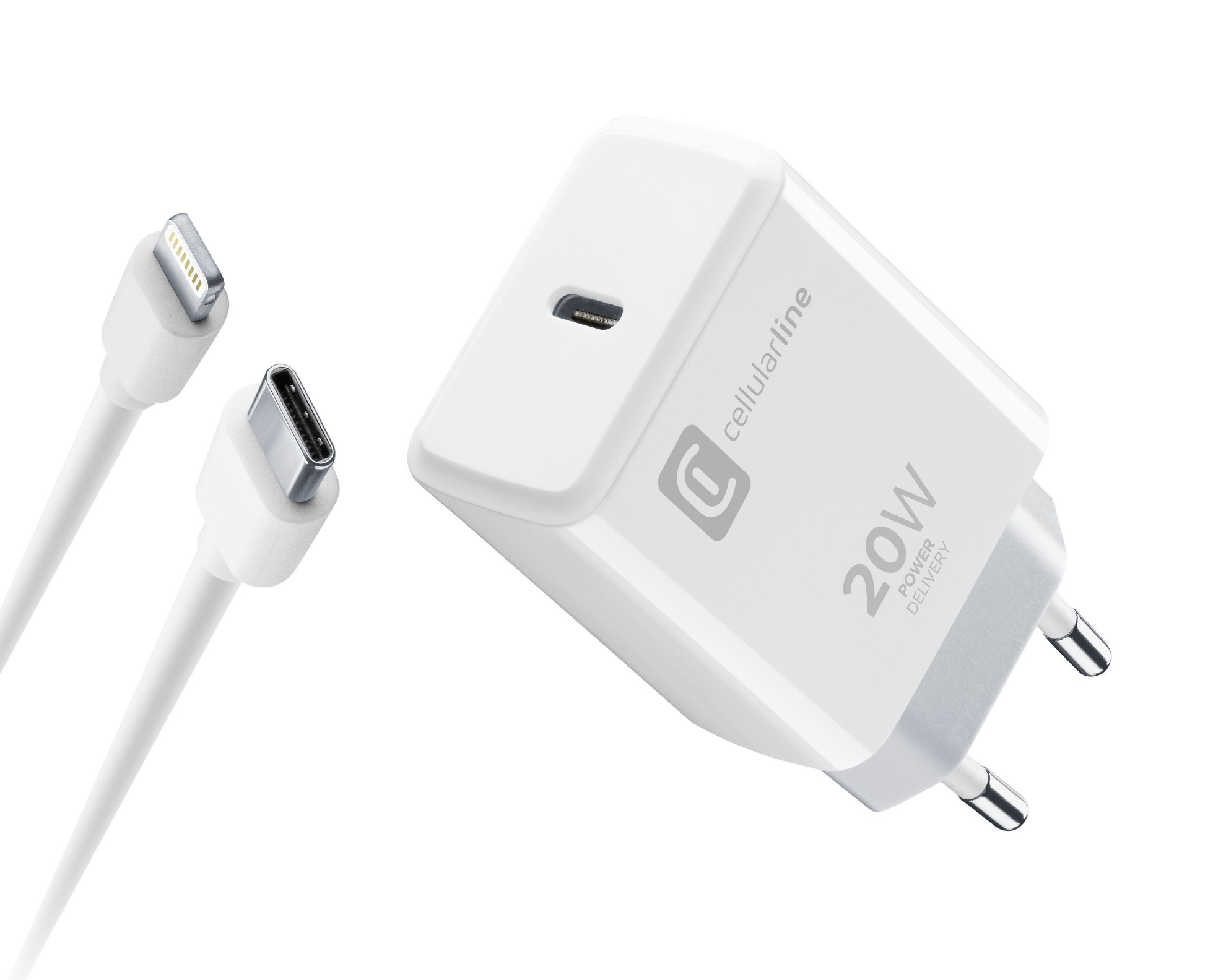 Bild von CELLULARLINE USB-C CHARGER KIT APPLE C2L 20W WHITE