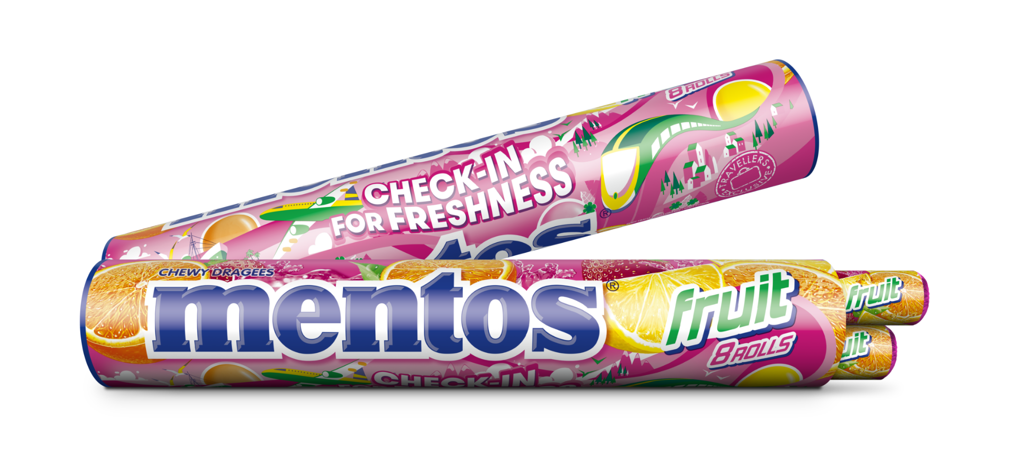 Bild von MENTOS JUMBOROLL FRUIT 296GR