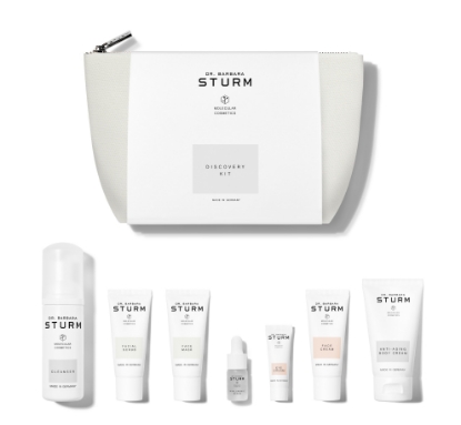 Bild von DR.BARBARA STURM W DISCOVERY KIT (CLEANSER 50ML+FACIAL SCRUB 20ML+HYALURONIC AMPOULE 2ML+EC 5ML+FC 20ML+ANTIAGING BC 50ML+FACE MASK SACHET 2ML) FC FCR