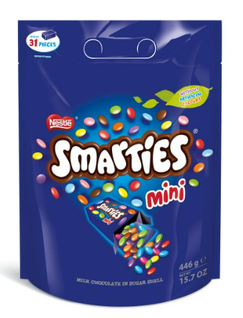 Bild von SMARTIES MINI SNACK BAG 446GR