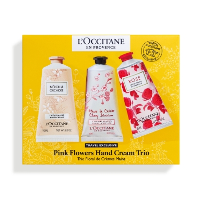 Bild von LOCCITANE W PINK FLOWERS TRIO (NEROLI ORCHID HC 75ML+ROSE HC 75ML+CHERRY BLOSSOM HC 75ML) FC FCR