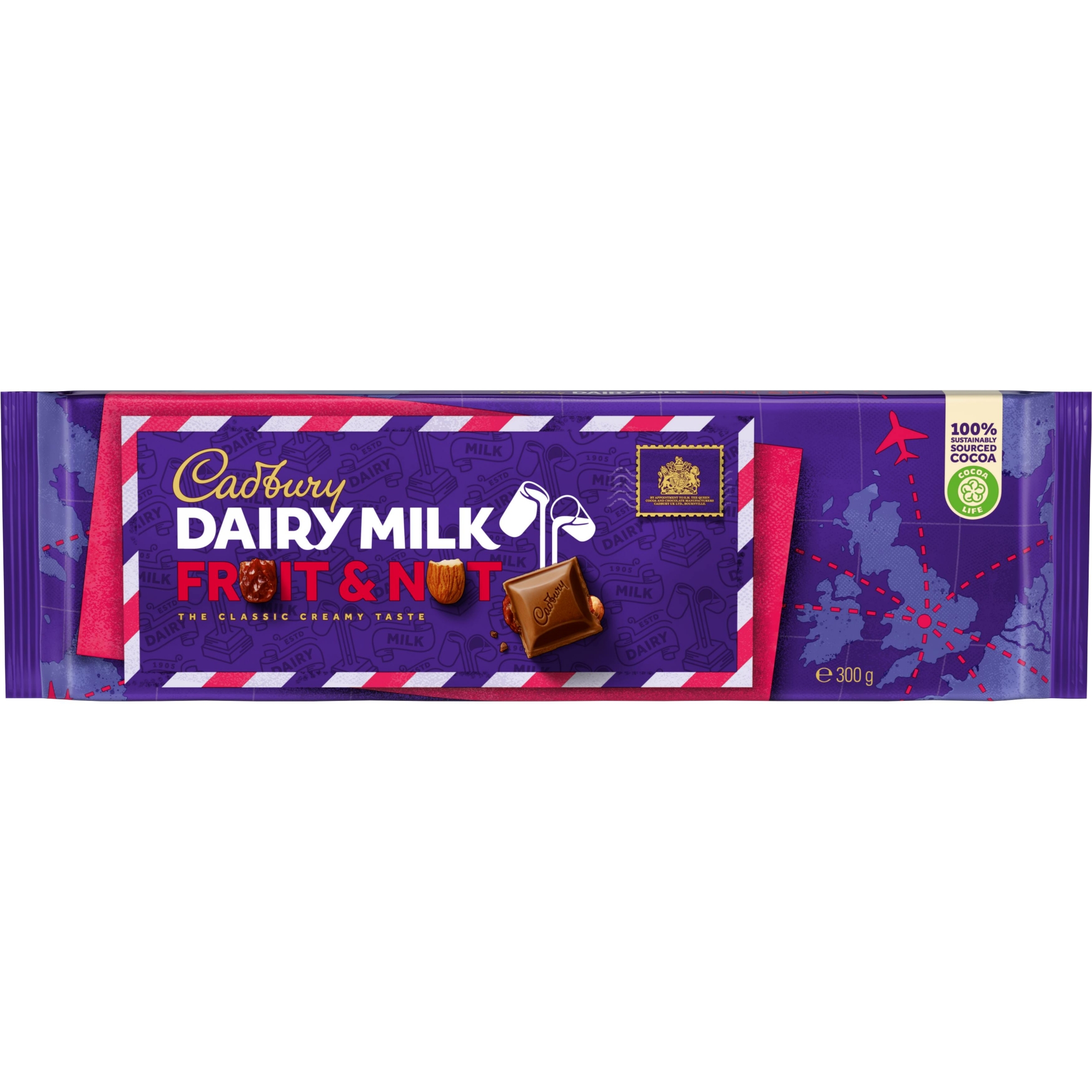 Bild von CADBURRY FRUIT NUT TABLET 300 GR