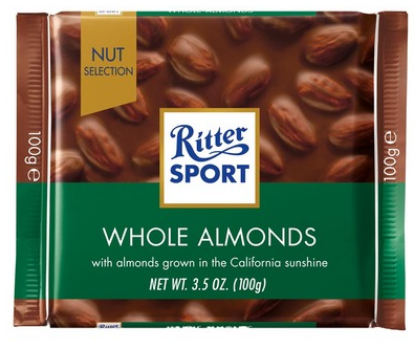 Bild von RITTER SPORT MILK ALMOND 100 GR