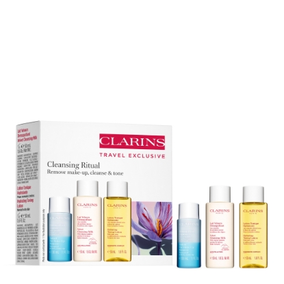 Bild von CLARINS W MAKEUP REMOVER TRIO (MAKE UP REMOVER 30ML+VELVET CLEANSING MILK 50ML+TONING LOTION DRY SKIN 50ML) FC FCR