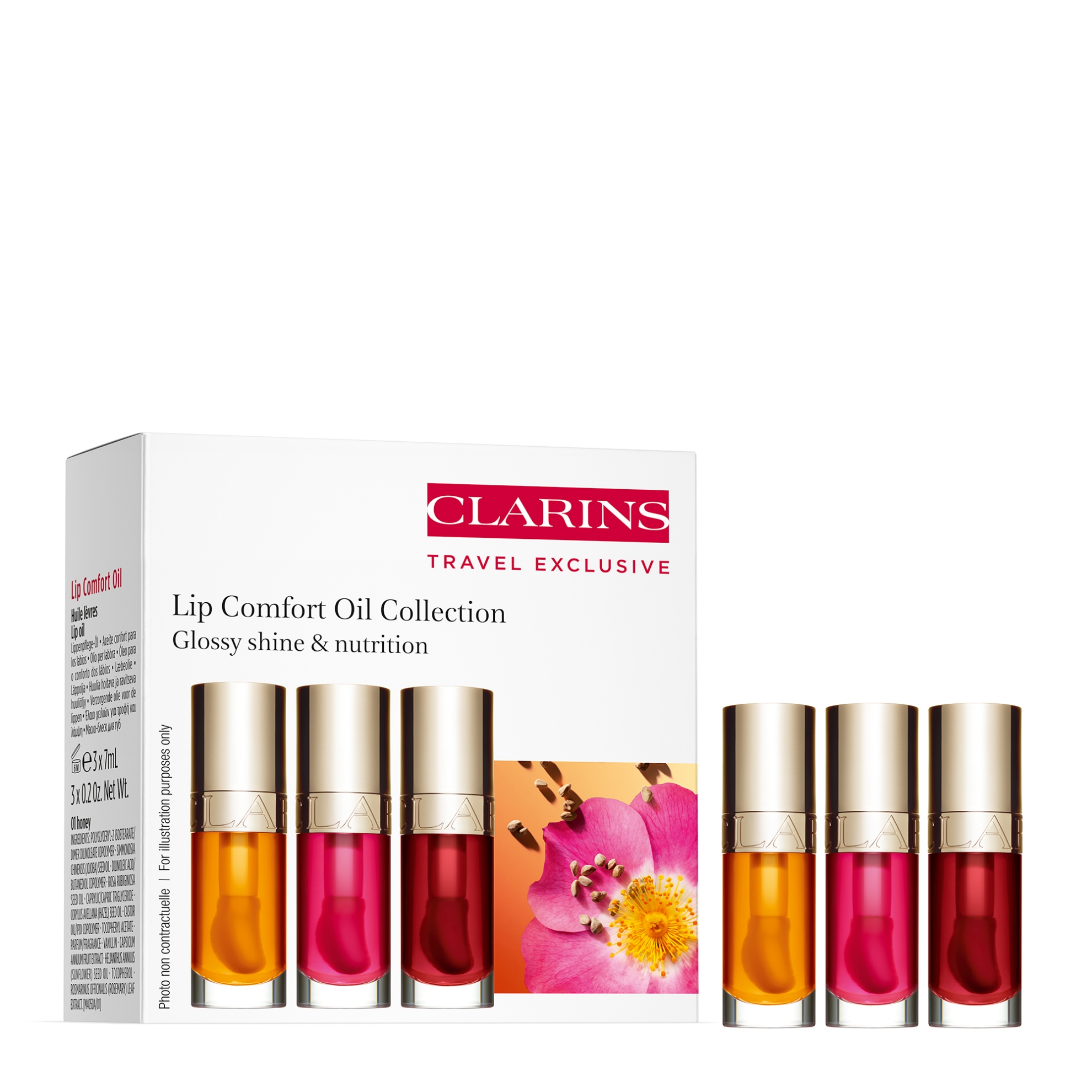 Bild von CLARINS W LIP COMFORT OIL TRIO (CHERRY+RASPBERRY+HONEY) LM RGE 1 A