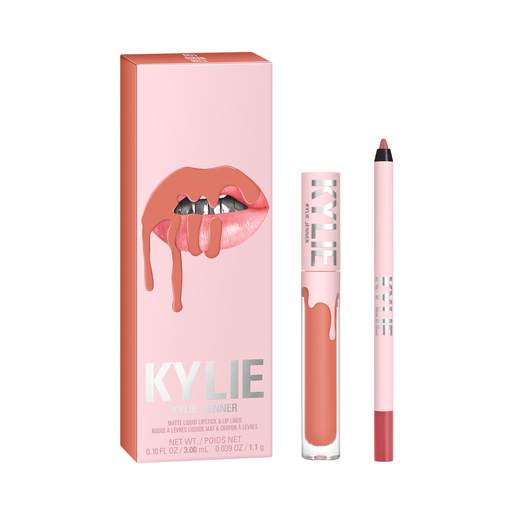 Bild von KYLIE W MATTE LIP KIT SET (LIQUID LIPSTICK+LIP LINER) LM 1A 801 QUEEN