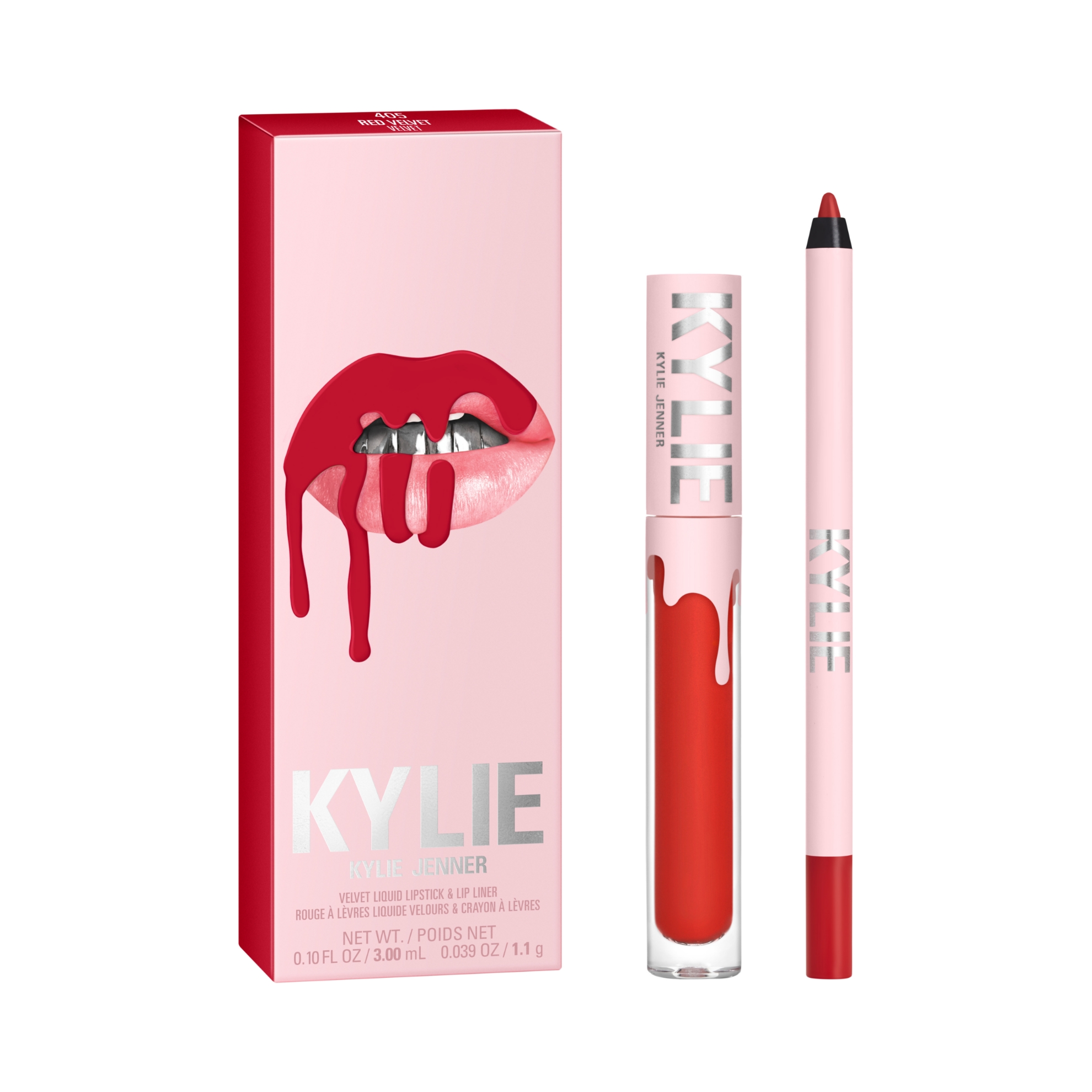 Bild von KYLIE W VELVET LIP KIT SET (LIQUID LIPSTICK+LIP LINER) LM 1A 405 RED VELVET