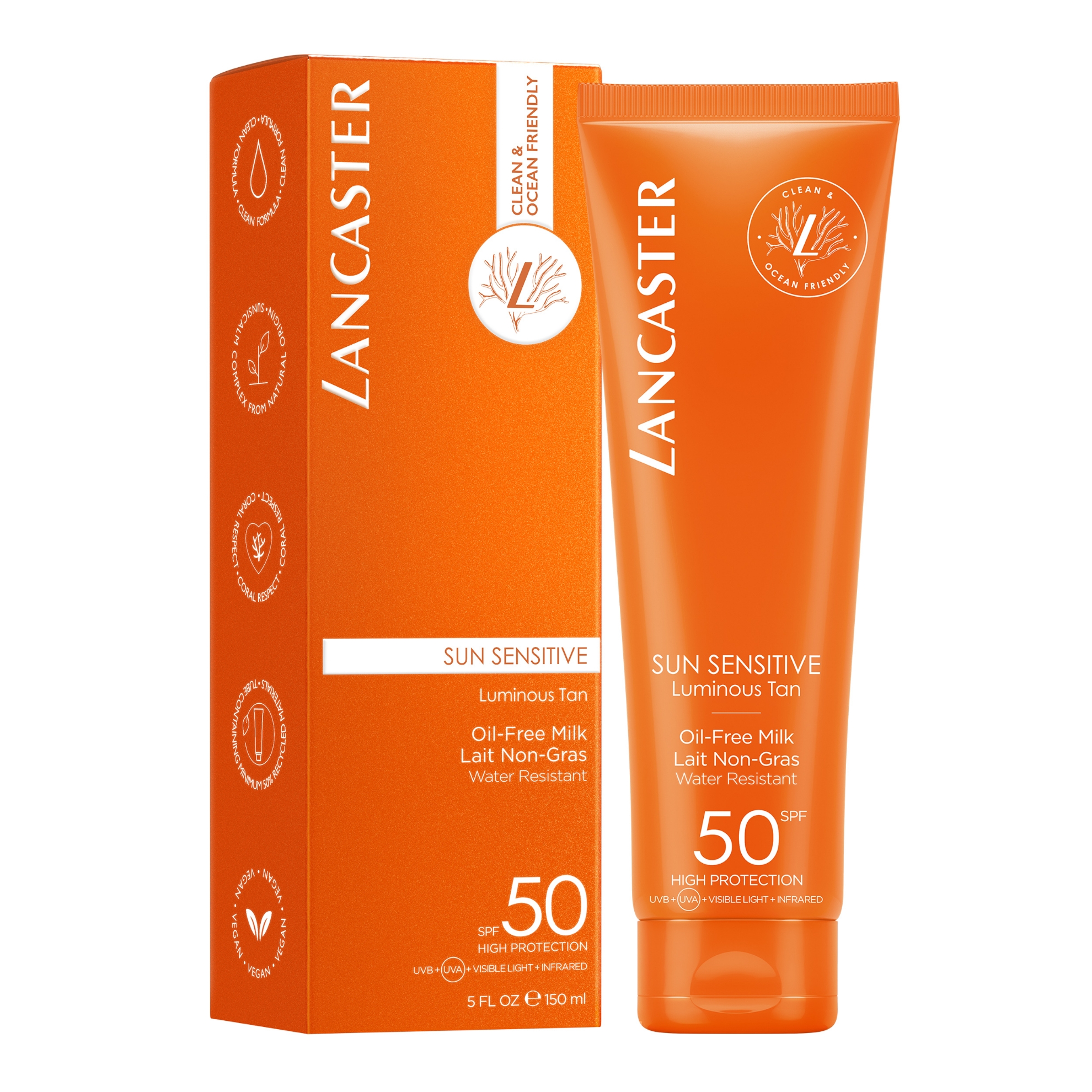 Bild von LANCASTER W SUN SENSITIVE OIL FREE MILK SPF50 SUN SNC 150ML