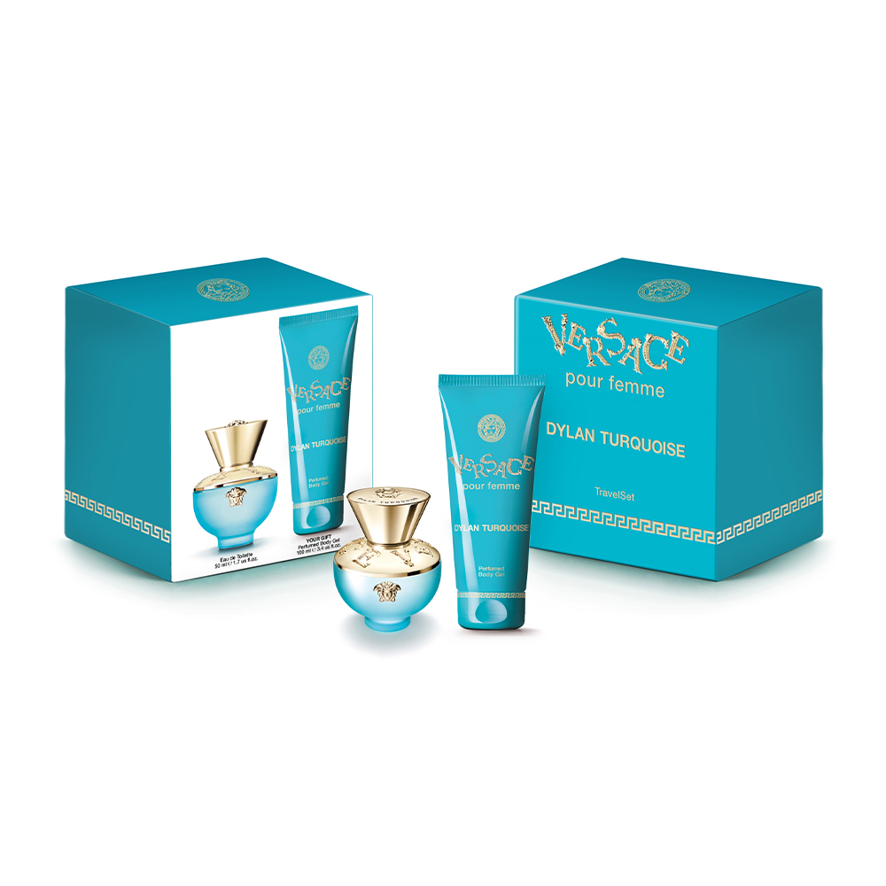 Bild von VERSACE W DYLAN TURQUOISE TRAVEL SET (EDTNS 50 ML + BODY LOTION TUBE 100 ML) EDT